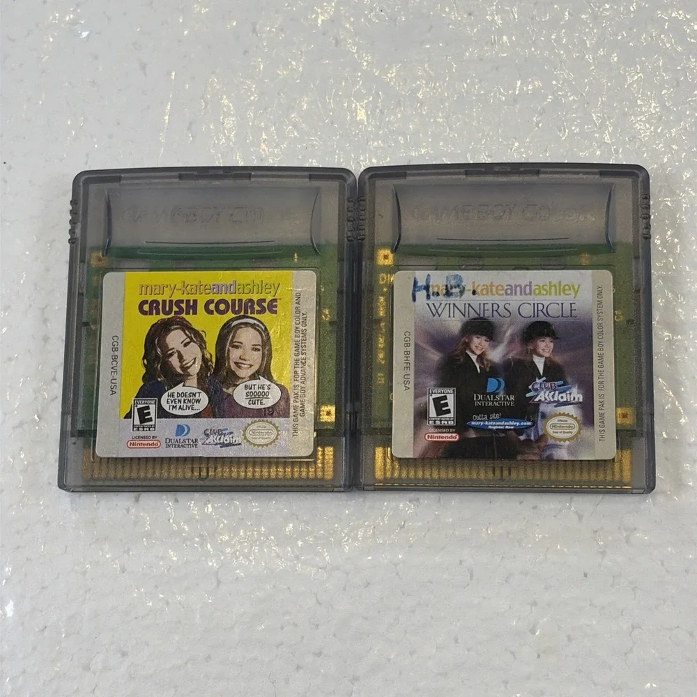 Mary-Kate and Ashley 2 Game Bundle Nintendo Gameboy Color Games Cleaned Tested
